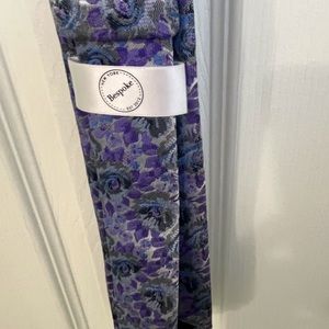 SELLING BESPOKE TIE FOR MEN FLORAL COLOR PURPLE/GREEN CONDITION: GOOD 👍